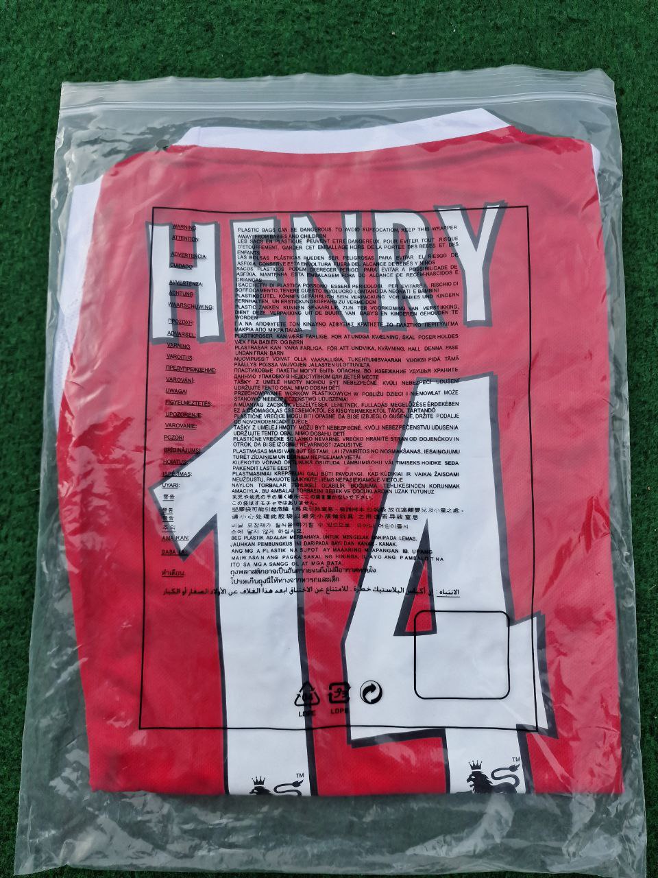 Thierry Henry 14 - Arsenal o2 2002/03 Home Retro Kit Jersey Trikot Maillot Soccer