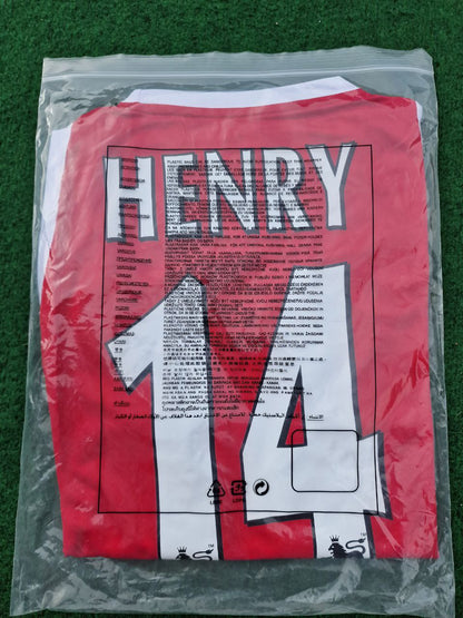 Thierry Henry 14 - Arsenal o2 2002/03 Home Retro Kit Jersey Trikot Maillot Soccer