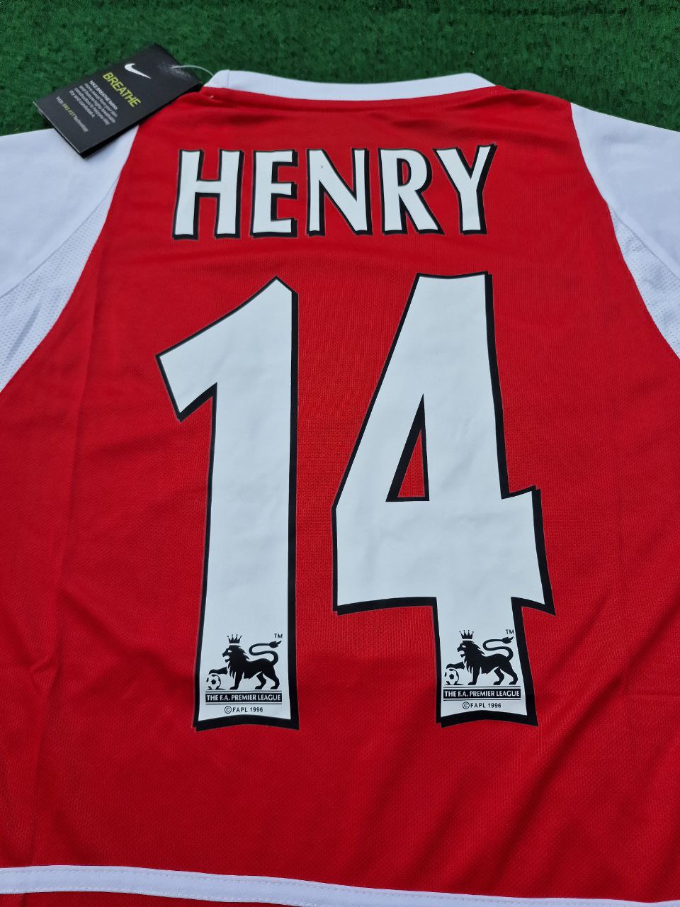 Thierry Henry 14 - Arsenal o2 2002/03 Home Retro Kit Jersey Trikot Maillot Soccer