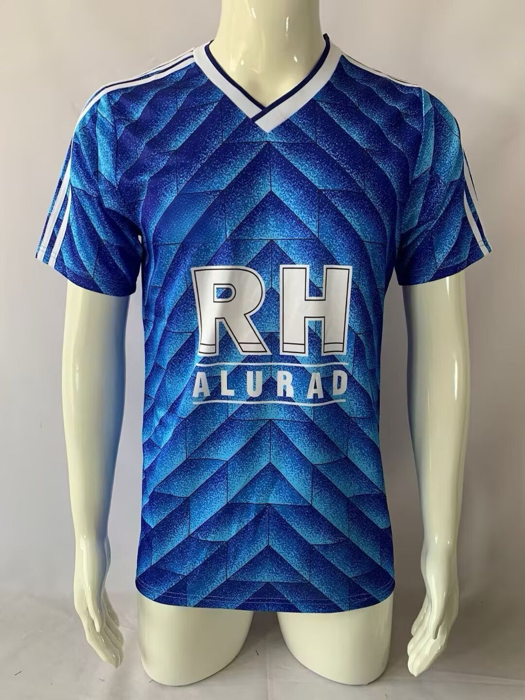 FC Schalke 04 1988-1989 Blaues Heim Retro Fussballtrikot