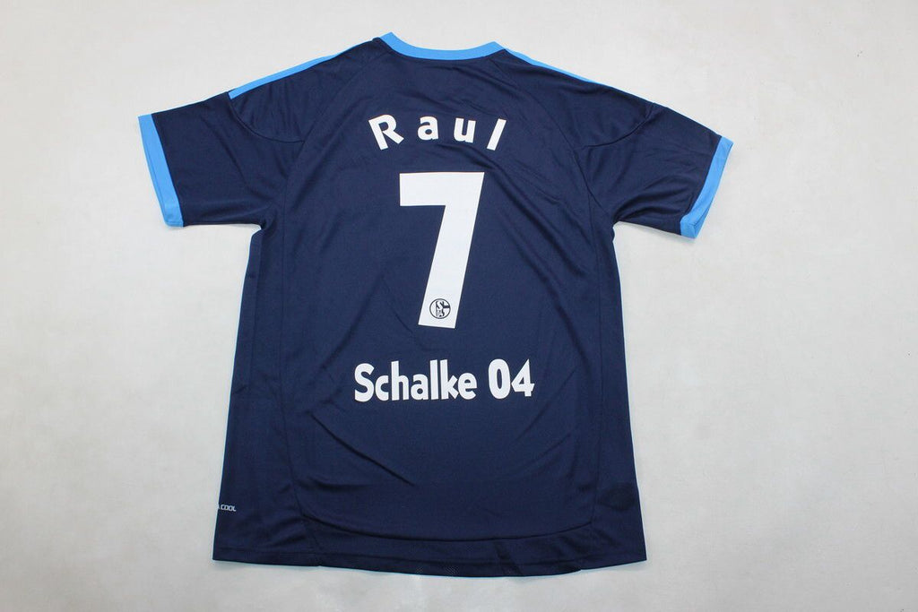 Schalke 04 Raul Gonzalez Retro Auswärts Heimtrikot 10-11 Rot Fußball Trikot