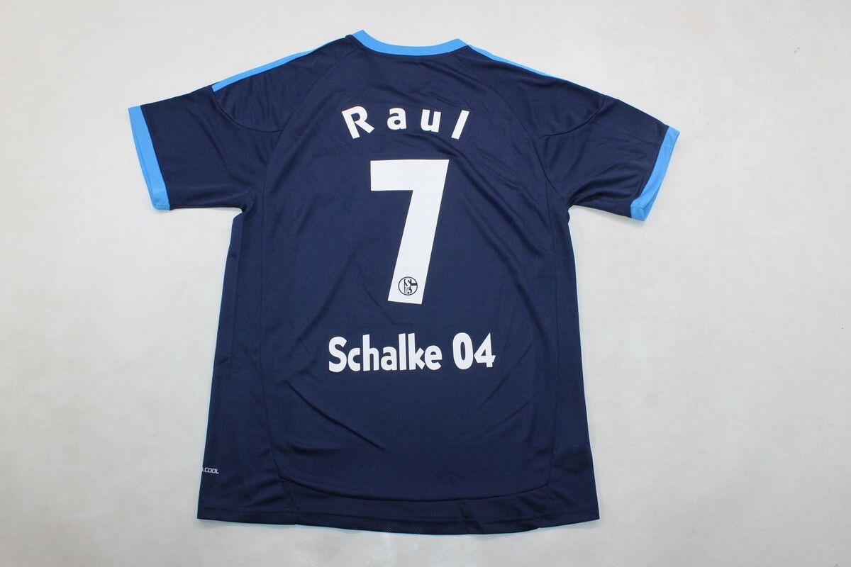 Schalke 04 Raul Gonzalez Retro Auswärts Heimtrikot 10-11 Rot Fußball Trikot
