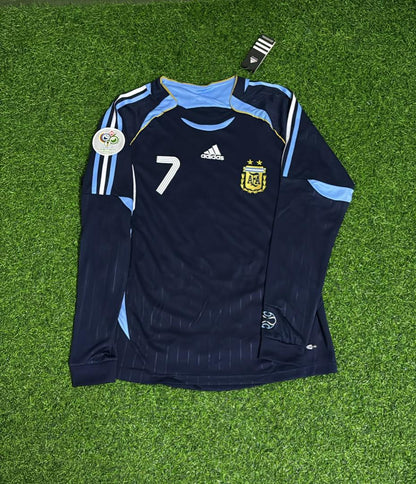 Camiseta de fútbol retro de manga larga de Argentina para el Mundial 2006 – Javier Saviola