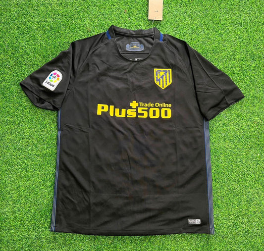 Atletico Madrid 2016-17 Black Away Retro Kit Jersey Trikot Maillot