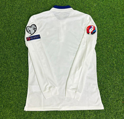 Maillot de football rétro du Portugal EURO 2016 blanc à manches longues
