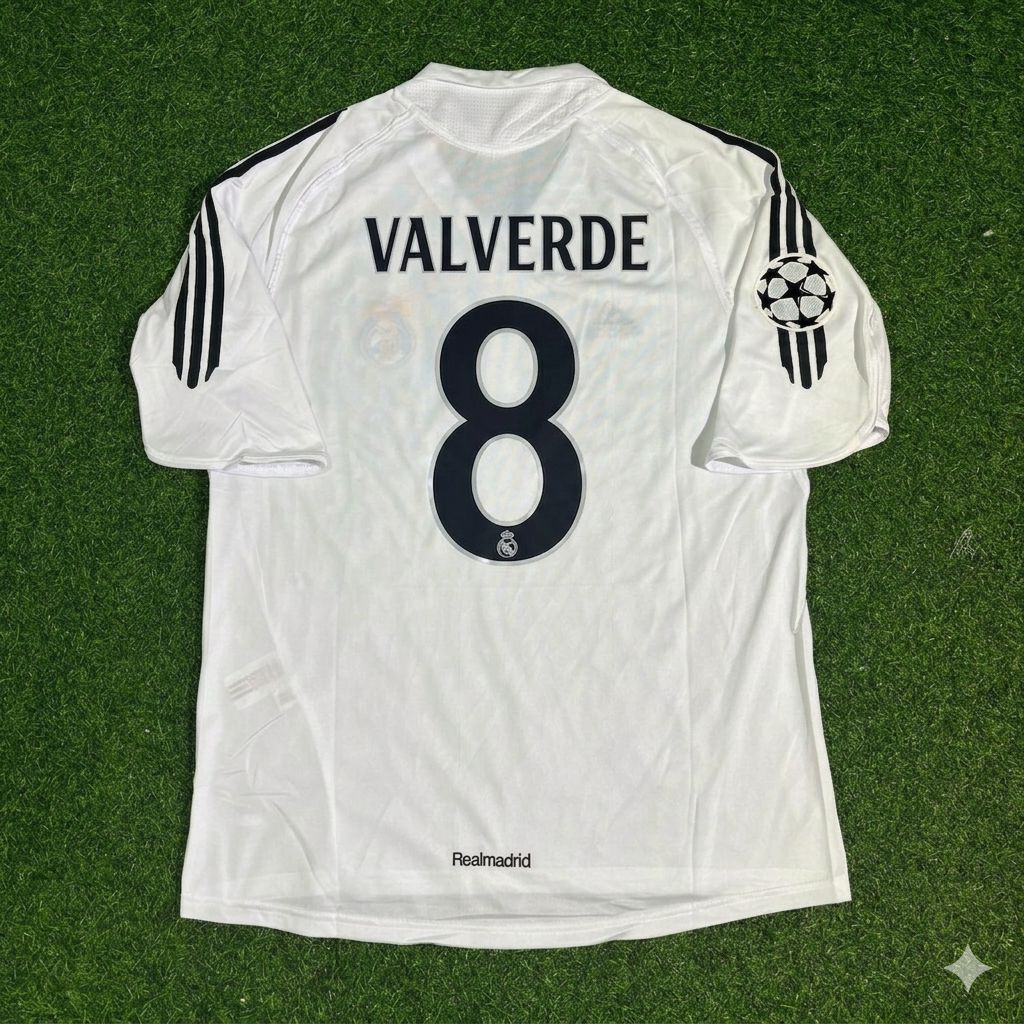 Federico Valverde Real Madrid Weißes Retro-Trikot