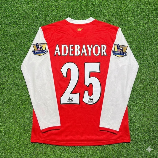 Camiseta retro de manga larga de local del Arsenal 2006-2007 de Emmanuel Adebayor #25