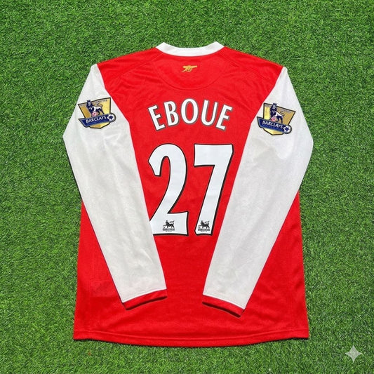 Emmanuel Eboue #27 Camiseta retro de local de manga larga del Arsenal 2006 2007