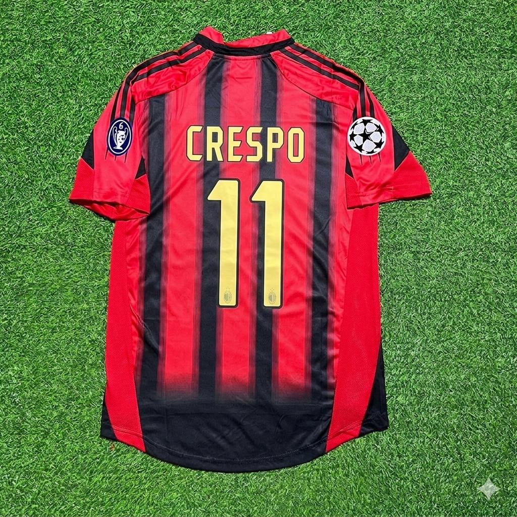 AC Milan 2004/05 Home Retro Football Jersey – Hernan Crespo 11