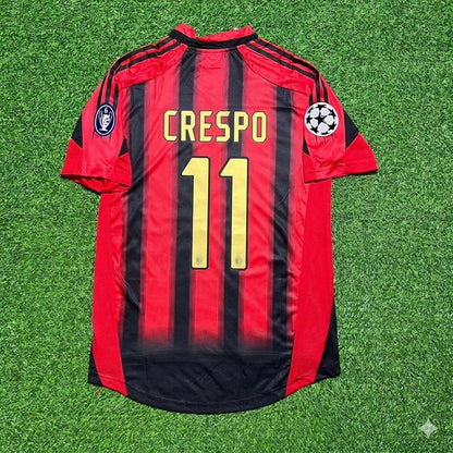 AC Milan 2004/05 Home Retro Football Jersey – Hernan Crespo 11