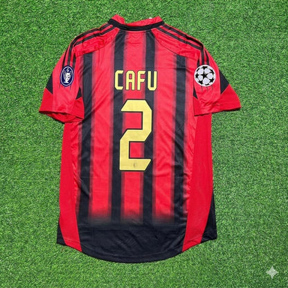 Camiseta de fútbol retro local del AC Milan 2004/05 – Cafu 2