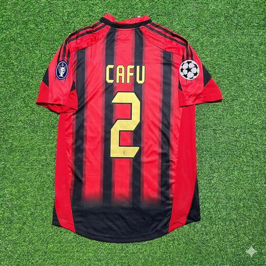 AC Milan 2004/05 Home Retro Football Jersey – Cafu 2