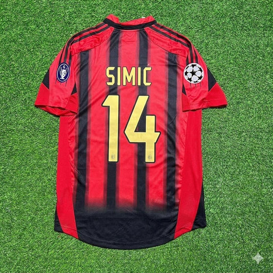 AC Milan 2004/05 Home Retro Football Jersey – Dario Simic 14