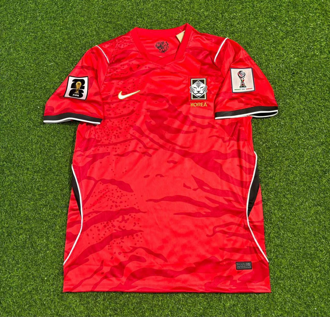 Maillot de football rouge Min-jae Kim Corée du Sud Coupe du Monde 2026