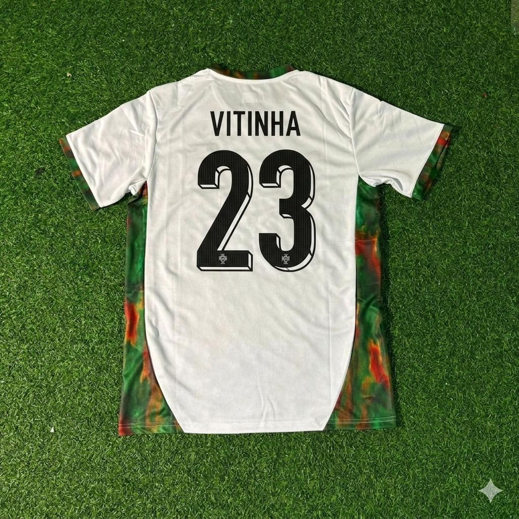 Maillot de football blanc Vitinha Portugal Coupe du Monde 2026