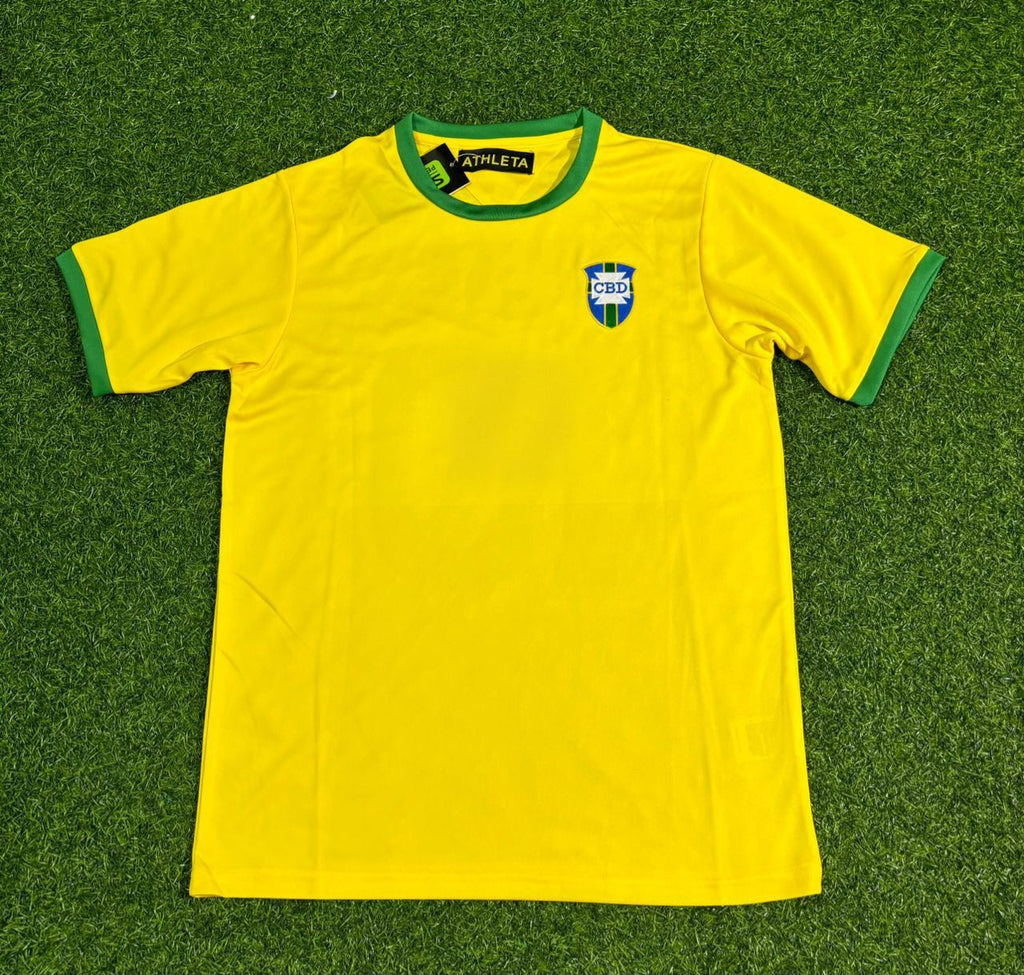 Jairzinho Brazil 1970 World Cup Retro Home Football Jersey