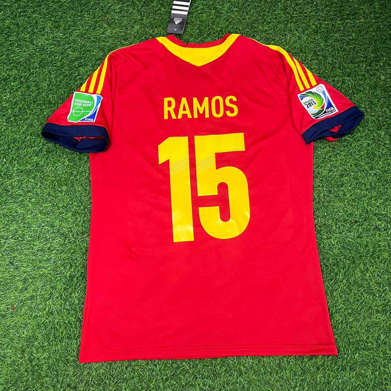 Sergio Ramos Spain 2013 Confederations Cup Retro Jersey Trikot