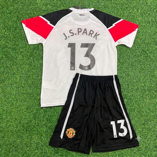 Park Ji-sung Manchester United 2011 Champions League Final Kids Retro Football Jersey Kit