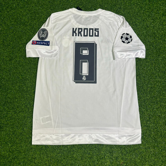 Toni Kroos 2016 Final  Home Retro White Football Jersey