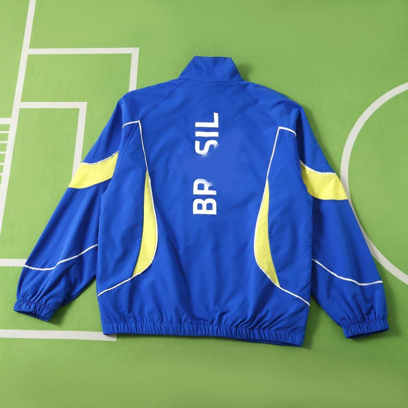Brazil 2026 World Cup Blue Yellow Windbreaker Jacket