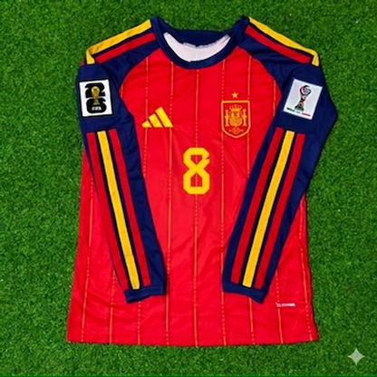 Fabián Ruiz Peña #8 Spanien 2026 WM Heim Langarm Trikot