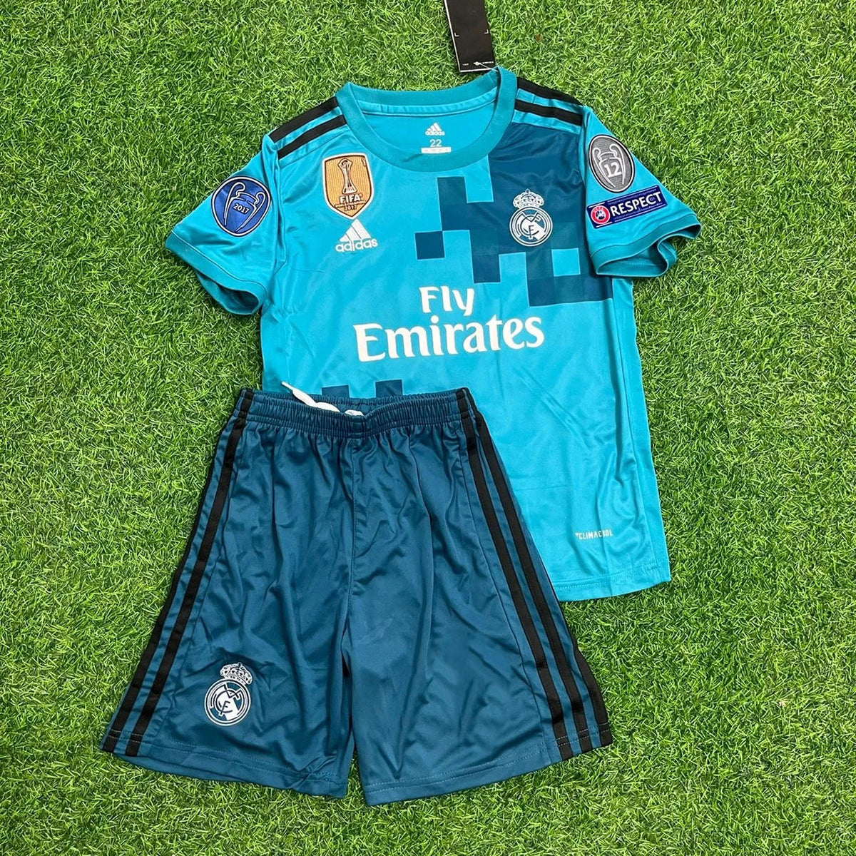 Karim Benzema 9- Real Madrid 2017 /2018 Kids Kit Jersey Soccer Shirt KinderTrikot