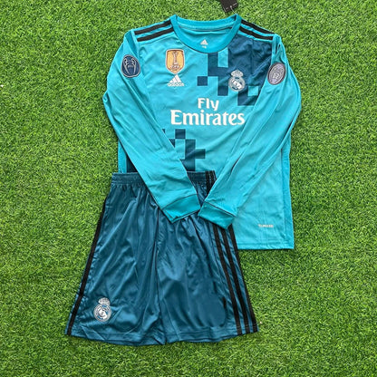 Toni Kroos 8- Real Madrid 2017 /2018 Long Sleeve Kids Kit Jersey Soccer Shirt KinderTrikot