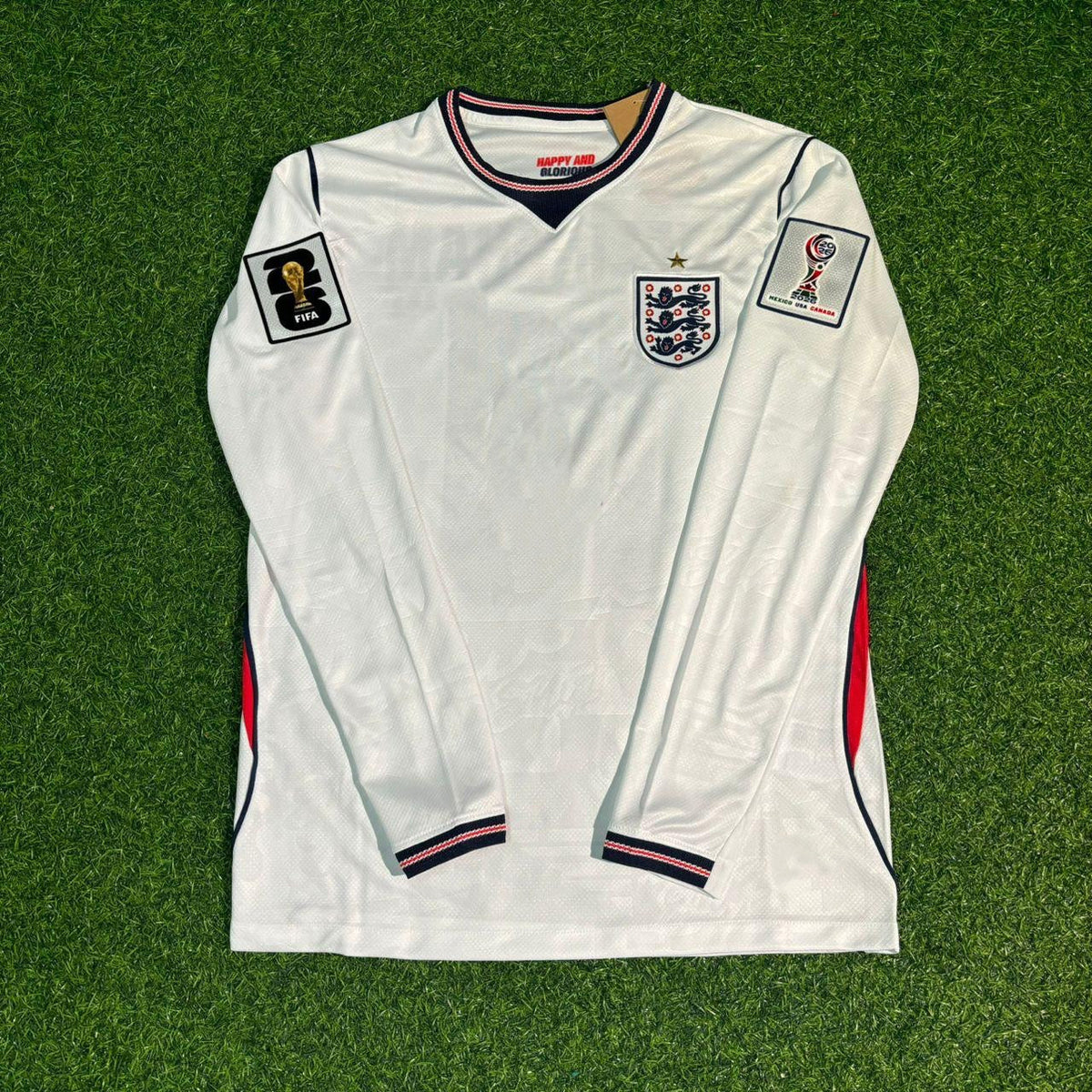 Anthony Gordon #14 England 2026 World Cup Home White Long Sleeve Jersey