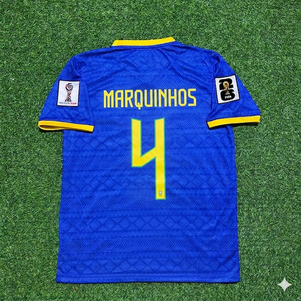 Marquinhos #4 Brazil 2026 World Cup New Season Football Jersey