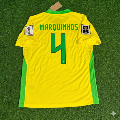 Marquinhos #4 Brazil 2026 World Cup New Season Football Jersey
