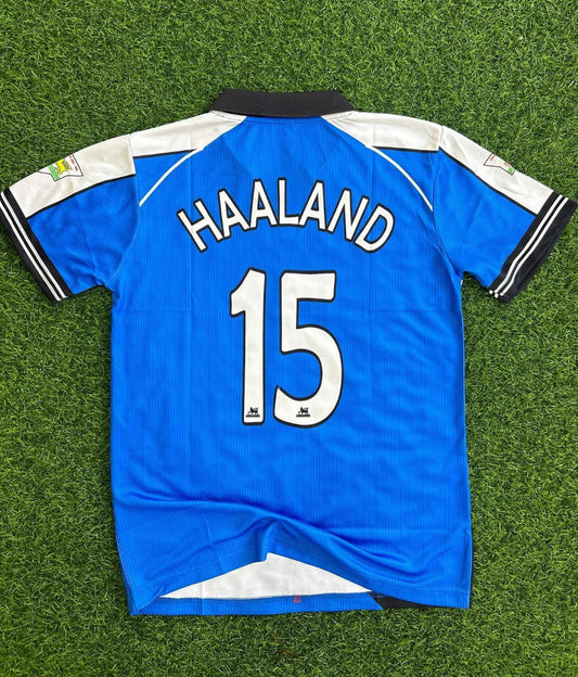 Haaland Manchester City Blaues Retro-Trikot