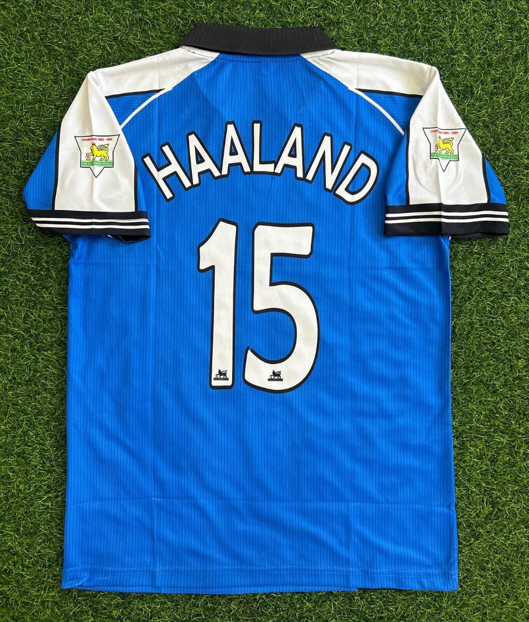 Haaland Manchester City Blue  Retro Jersey