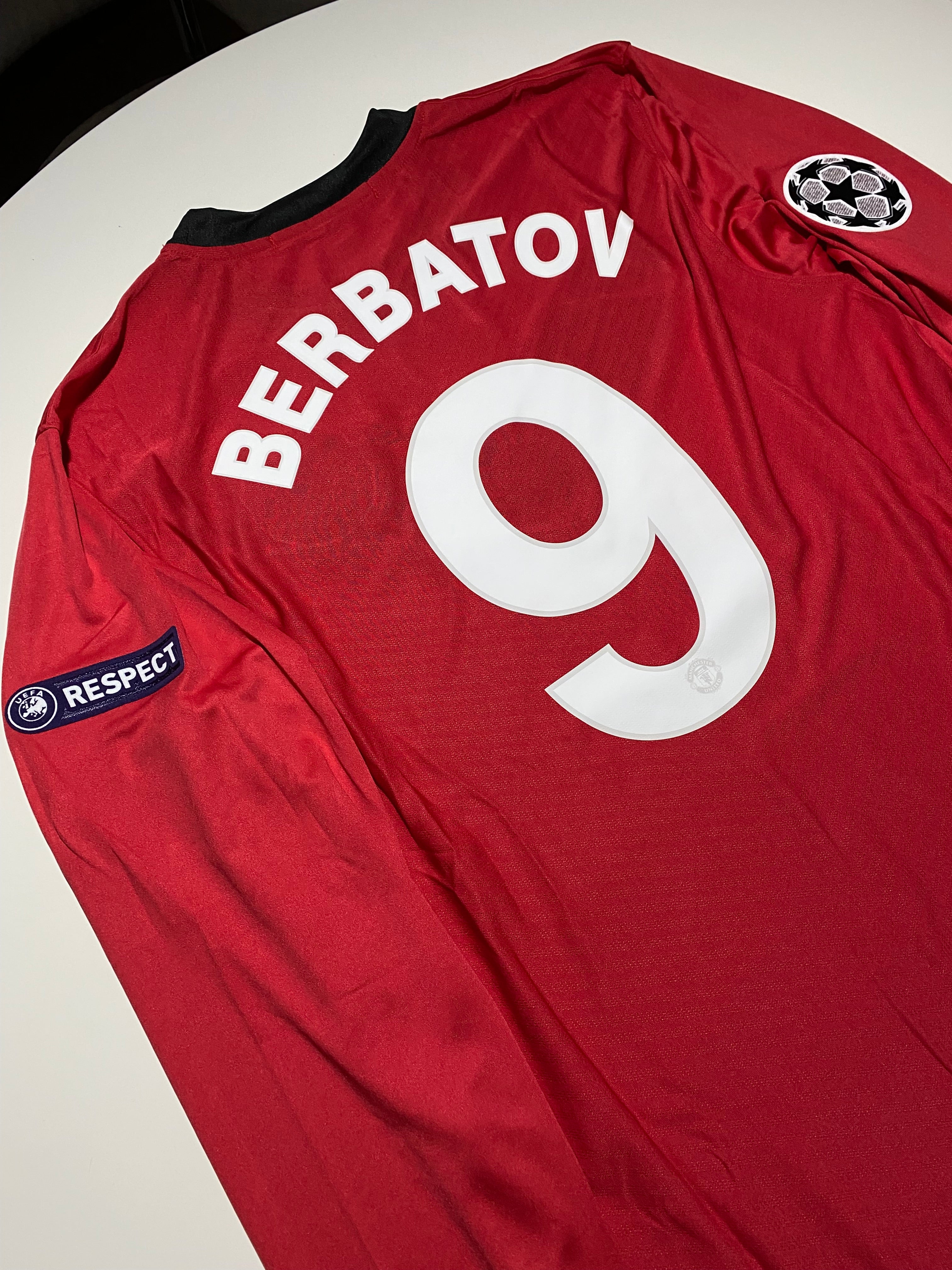Maillot de foot rétro manches longues Dimitar Berbatov #9 Manchester United 2009-2010