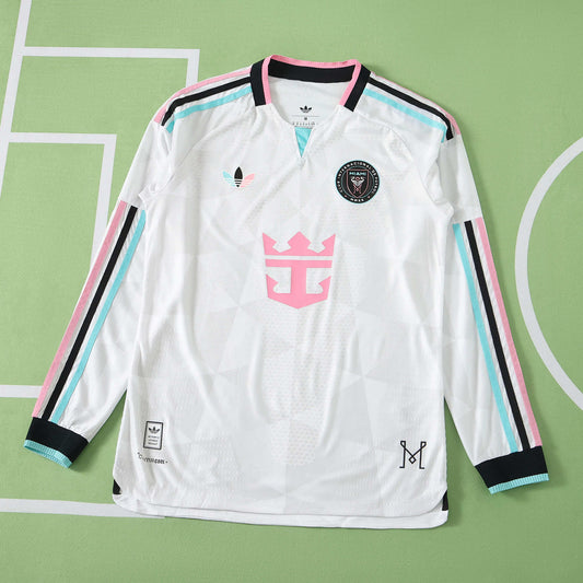 Inter Miami CF 2026-2027 Season Third White Long Sleeve Football Jersey Trikot Maillot