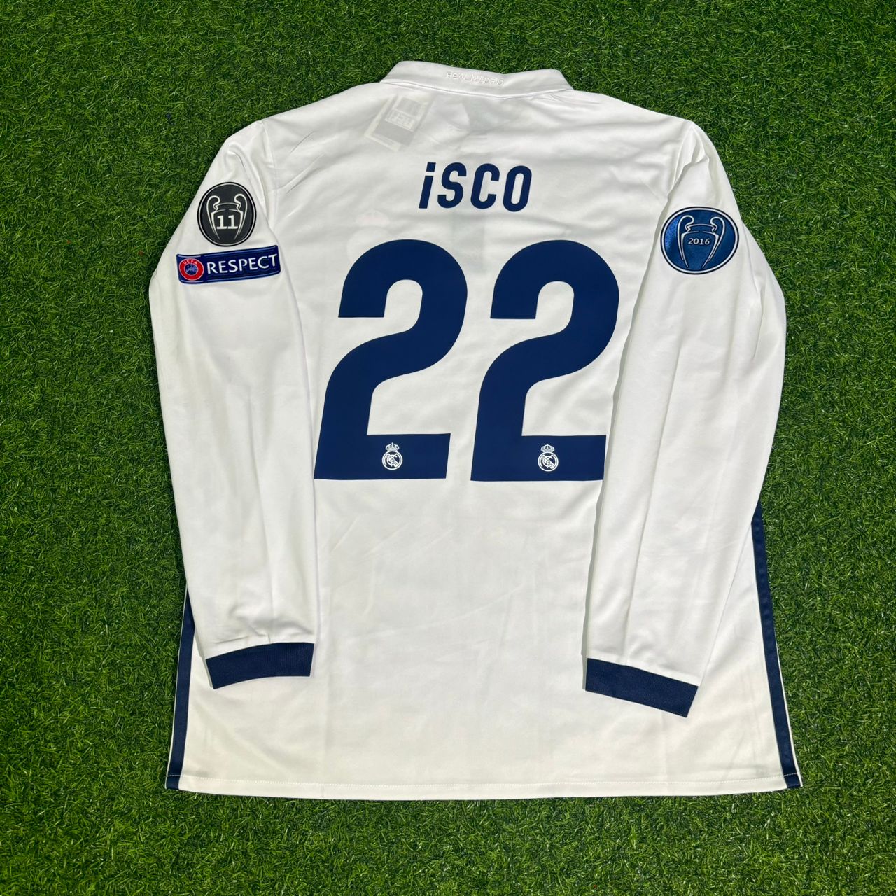 Isco 22- Madrid 2016-17 Retro Long Sleeve Jersey Trikot Maillot Soccer Shirt