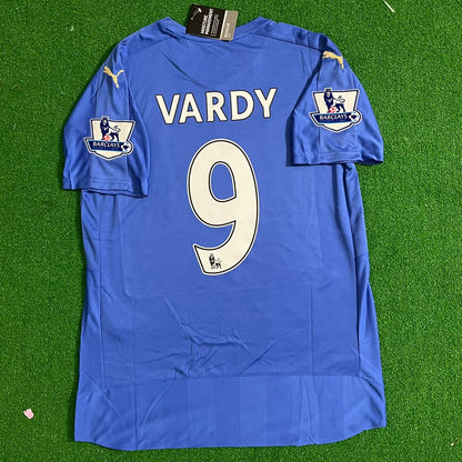 Jamie Vardy 9 - Leicester City 2016/17 Premier League Retro Kit Jersey Maillot Trikot Soccer Shirt