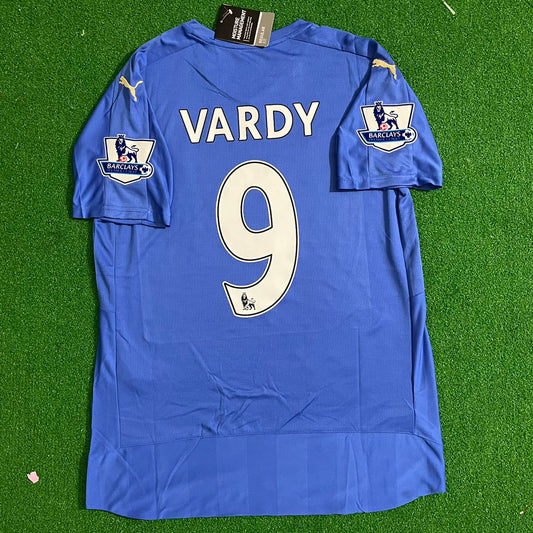Jamie Vardy 9 - Leicester City 2016/17 Premier League Retro Kit Jersey Maillot Trikot Soccer Shirt