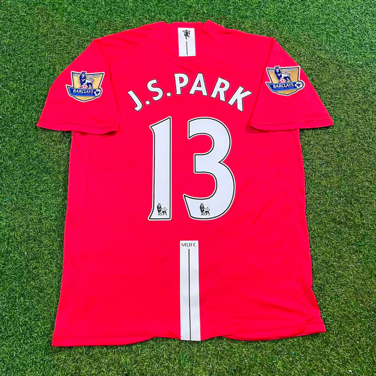 Ji-sung Park Manchester United 2007 2008 EPL Retro Rotes Trikot
