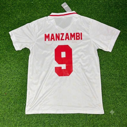 Johan Manzambi Switzerland White Retro Football Jersey