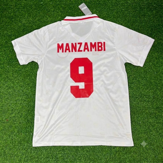 Johan Manzambi Switzerland White Retro Football Jersey