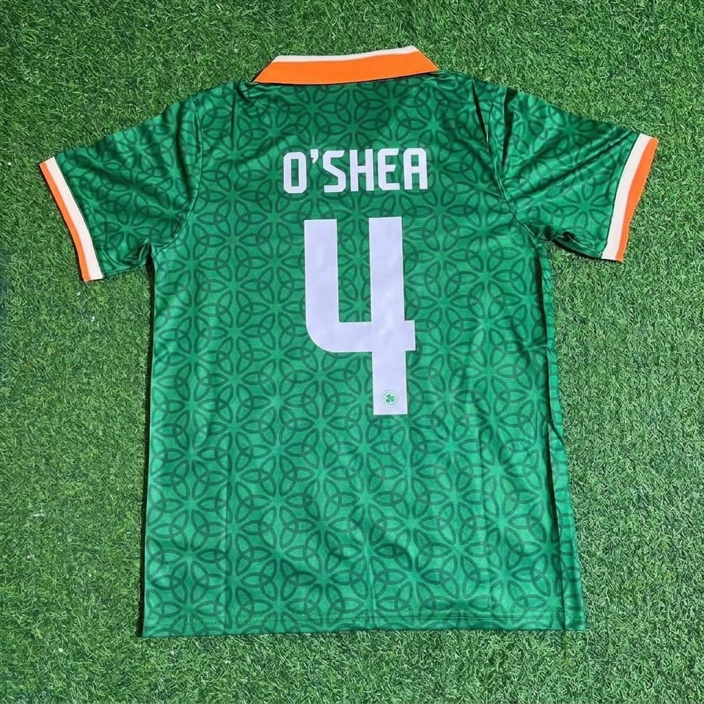 John O'Shea Équipe d'Irlande Tenue Spéciale de la Saint-Patrick Maillot de Football