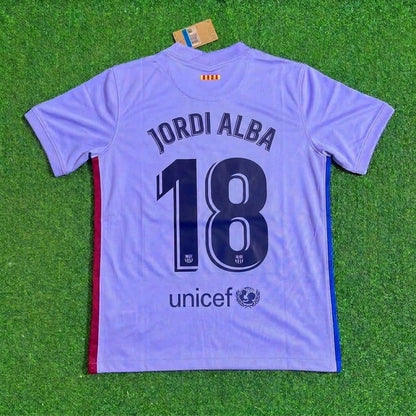Maillot Rétro Jordi Alba #18 Barcelone Saison 2021-22 Maillot de Foot