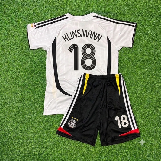 Germany Kids White Special Retro Football Jersey – Jurgen Klinsmann