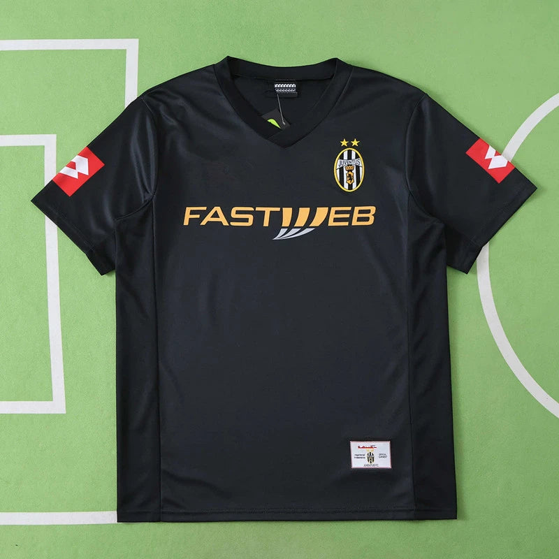 Juventus F.C. 2001-2002 Season Away Black Retro Football Jersey Trikot Maillo