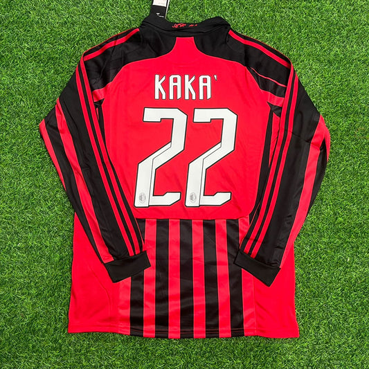 Kaká 22 – Milan 2007/2008 Rot & Schwarz Heim Retro Trikot