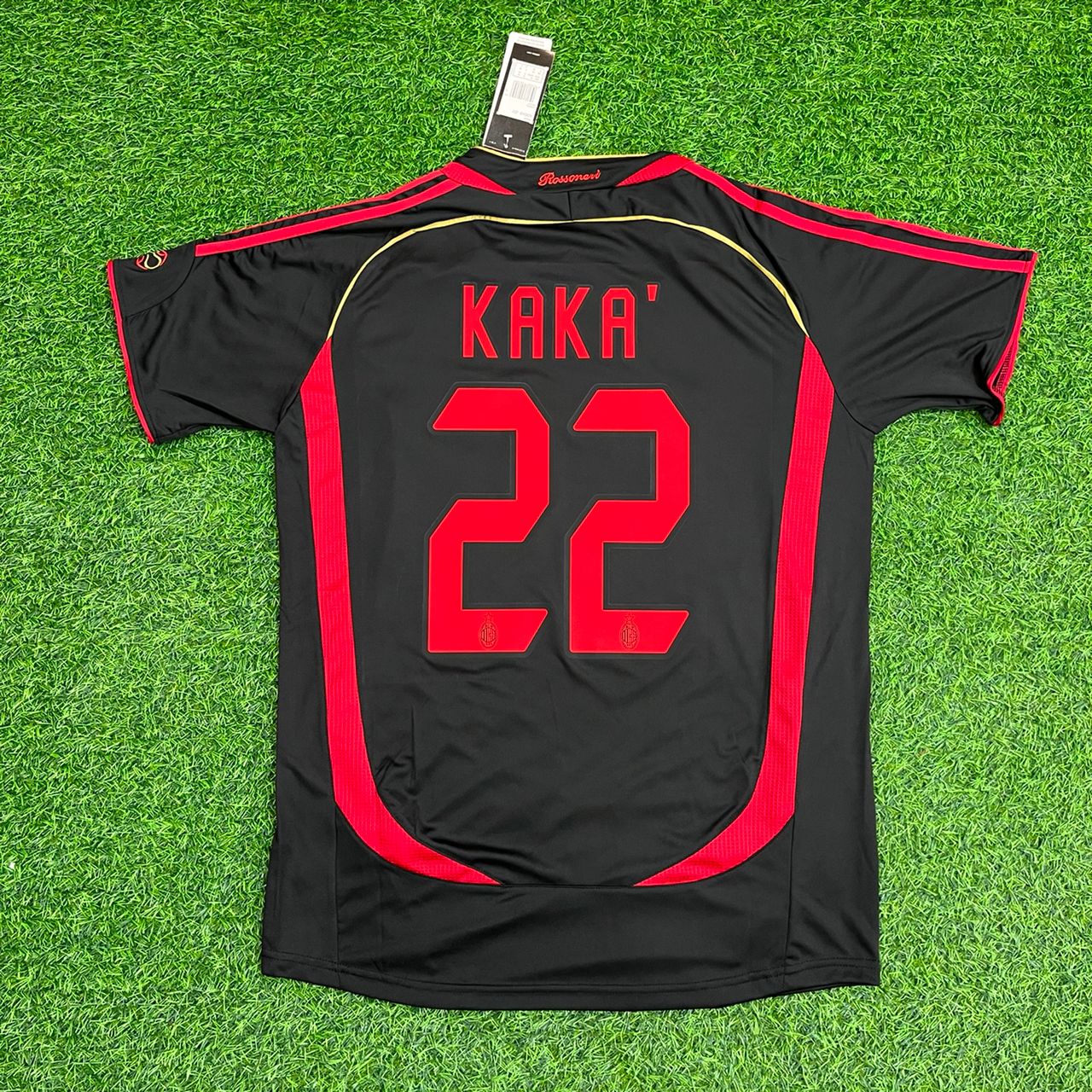Kaká Leite AC Milan 2006-2007 Black Retro Soccer Kit Jersey