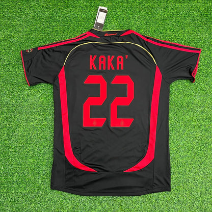 Kaká Leite AC Milan 2006-2007 Black Retro Soccer Kit Jersey