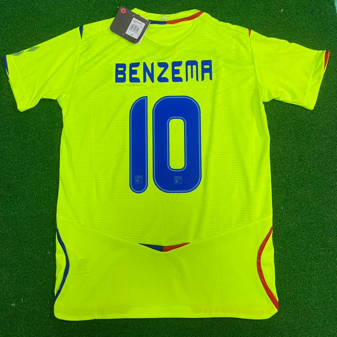 Karim Benzema – Olympique Lyon 2008–2009 Third Kit Jersey – | Trikot | Maillot Soccer Shirt