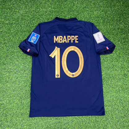 Kylian Mbappé Frankreich WM 2022 Finale Retro Trikot Fußballtrikot