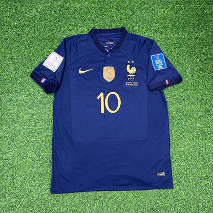 Kylian Mbappé Frankreich WM 2022 Finale Retro Trikot Fußballtrikot